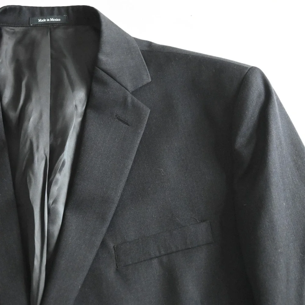Pronto Uomo Platinum 48R‎ Gray Executive 100% Wool Blazer Suit Jacket Sport Coat